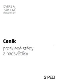 SAPELI ceník PROSKLENÉ STĚNY s DPH 2023